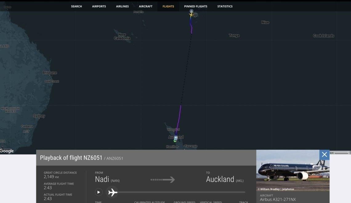 紐西蘭航空忽必烈航線流年不利 要出動吉機 A320 去斐濟防止公關災難？